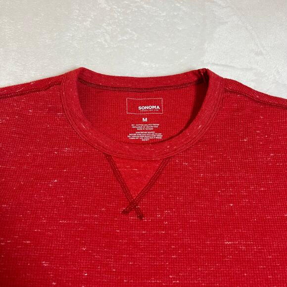 Sonoma Men's Crewneck Supersoft Thermal Shirt Size M Slim Fit Holidays Casual - Picture 3 of 6